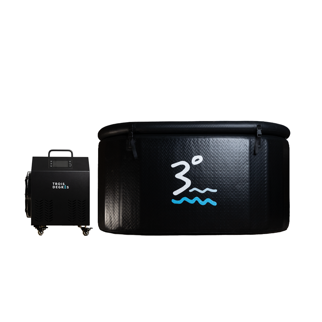 Bain de glace ovale Gonflable et Portable + Refroidisseur Premium